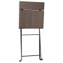 Zusammenklappbare Café-Möbel, 3-teilig, braunes synthetisches Rattan von vidaXL, Gartensets - Ref: Foro24-319990, Preis: 116,...