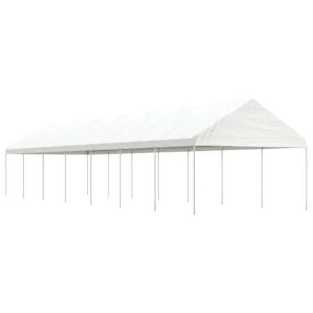 Pavillon mit weißem Polyethylendach 15,61 x 4,08 x 3,22 m von vidaXL, Zelte und Pavillons - Ref: Foro24-3155515, Preis: 610,2...