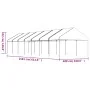 Pavillon mit weißem Polyethylendach 15,61 x 4,08 x 3,22 m von vidaXL, Zelte und Pavillons - Ref: Foro24-3155515, Preis: 610,2...
