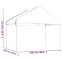 Pavillon mit weißem Polyethylendach 15,61 x 4,08 x 3,22 m von vidaXL, Zelte und Pavillons - Ref: Foro24-3155515, Preis: 617,9...