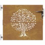Puerta de jardín acero corten diseño árbol 85x100 cm