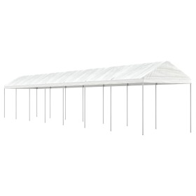 Gazebo with white polyethylene roof 15.61x2.28x2.69 m by vidaXL, Tents and gazebos - Ref: Foro24-3155507, Price: 453,83 €, Di...