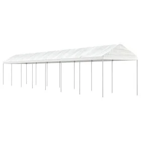 Gazebo with white polyethylene roof 15.61x2.28x2.69 m by vidaXL, Tents and gazebos - Ref: Foro24-3155507, Price: 447,85 €, Di...