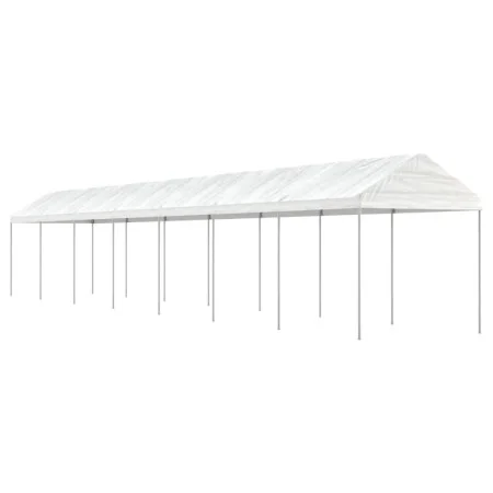 Pavillon mit weißem Polyethylendach 15,61 x 2,28 x 2,69 m von vidaXL, Zelte und Pavillons - Ref: Foro24-3155507, Preis: 447,8...