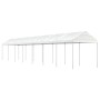Pavillon mit weißem Polyethylendach 15,61 x 2,28 x 2,69 m von vidaXL, Zelte und Pavillons - Ref: Foro24-3155507, Preis: 453,8...