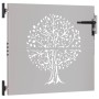 Puerta de jardín acero corten diseño árbol 85x100 cm