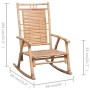 Schaukelstuhl mit Bambuskissen von vidaXL, Gartenstühle - Ref: Foro24-3063908, Preis: 151,32 €, Rabatt: %