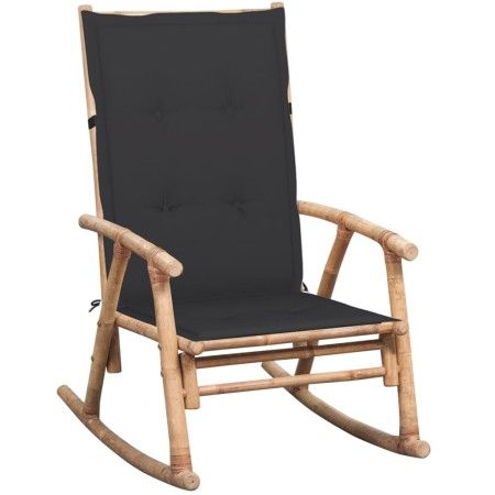 Rocking chair with bamboo cushion by vidaXL, Garden chairs - Ref: Foro24-3063903, Price: 148,04 €, Discount: %