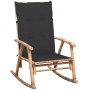 Rocking chair with bamboo cushion by vidaXL, Garden chairs - Ref: Foro24-3063903, Price: 148,04 €, Discount: %