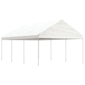 Pavillon mit weißem Polyethylendach 6,69 x 4,08 x 3,22 m von vidaXL, Zelte und Pavillons - Ref: Foro24-3155511, Preis: 277,45...