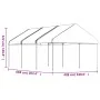 Pavillon mit weißem Polyethylendach 6,69 x 4,08 x 3,22 m von vidaXL, Zelte und Pavillons - Ref: Foro24-3155511, Preis: 273,81...