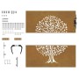 Puerta de jardín acero corten diseño árbol 85x100 cm