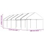 Gazebo with white polyethylene roof 11.15x4.08x3.22 m by vidaXL, Tents and gazebos - Ref: Foro24-3155513, Price: 426,20 €, Di...