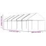 Pavillon mit weißem Polyethylendach 11,15 x 4,08 x 3,22 m von vidaXL, Zelte und Pavillons - Ref: Foro24-3155513, Preis: 420,8...