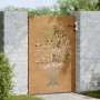 Puerta de jardín acero corten diseño árbol 85x125 cm