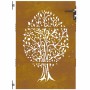 Puerta de jardín acero corten diseño árbol 85x125 cm