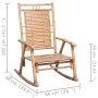 Rocking chair with bamboo cushion by vidaXL, Garden chairs - Ref: Foro24-3063903, Price: 148,04 €, Discount: %