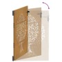 Puerta de jardín acero corten diseño árbol 85x125 cm
