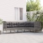5-teiliges Gartenmöbel-Set und Kissen synthetisches Rattangrau von vidaXL, Gartensets - Ref: Foro24-3187507, Preis: 335,91 €,...