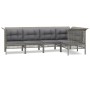 5-piece garden furniture set with gray synthetic rattan cushions by vidaXL, Garden sets - Ref: Foro24-3187507, Price: 335,91 ...