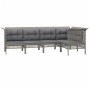 5-piece garden furniture set with gray synthetic rattan cushions by vidaXL, Garden sets - Ref: Foro24-3187507, Price: 335,91 ...