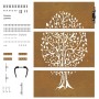 Puerta de jardín acero corten diseño árbol 85x125 cm