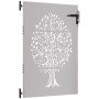 Puerta de jardín acero corten diseño árbol 85x150 cm
