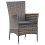 Garden dining set 5 pieces with gray synthetic rattan cushions by vidaXL, Garden sets - Ref: Foro24-46085, Price: 476,01 €, D...