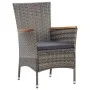 Garden dining set 5 pieces with gray synthetic rattan cushions by vidaXL, Garden sets - Ref: Foro24-46085, Price: 467,69 €, D...