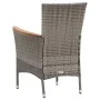 Garden dining set 5 pieces with gray synthetic rattan cushions by vidaXL, Garden sets - Ref: Foro24-46085, Price: 467,69 €, D...