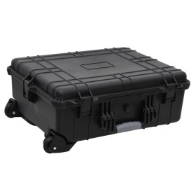 Flight case with PP wheels black 63x50x23 cm by vidaXL, Suitcases - Ref: Foro24-51800, Price: 133,58 €, Discount: %
