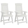 Sillas reclinables de jardín 2 unidades PP blanco de vidaXL, Sillas de jardín - Ref: Foro24-364710, Precio: 170,91 €, Descuen...
