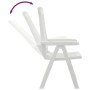 Sillas reclinables de jardín 2 unidades PP blanco de vidaXL, Sillas de jardín - Ref: Foro24-364710, Precio: 170,91 €, Descuen...