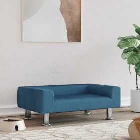 Hundebett aus blauem Samt, 70 x 45 x 26,5 cm von vidaXL, Betten für Hunde - Ref: Foro24-171918, Preis: 67,55 €, Rabatt: %