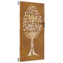 Puerta de jardín acero corten diseño árbol 85x175 cm