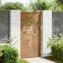 Puerta de jardín acero corten diseño árbol 85x175 cm