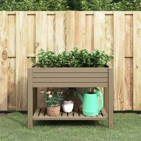 Tall light brown polypropylene planter 110x45x79 cm by vidaXL, Pots and planters - Ref: Foro24-364176, Price: 176,91 €, Disco...