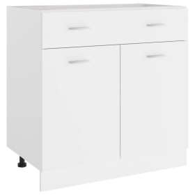 Armario inferior de cocina madera blanco 80x46x81,5 cm de vidaXL, Armarios de cocina - Ref: Foro24-801236, Precio: 97,89 €, D...