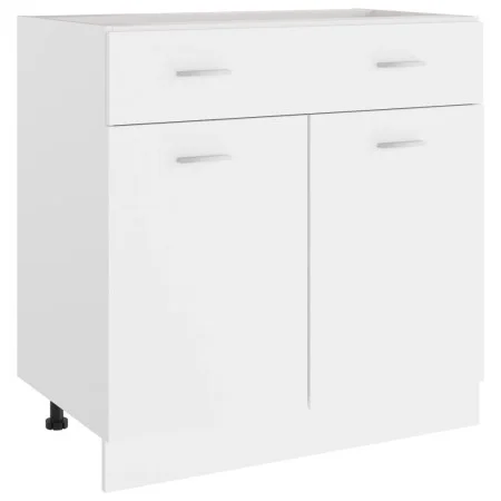 Küchenunterschrank aus weißem Holz, 80 x 46 x 81,5 cm von vidaXL, Küchenschränke - Ref: Foro24-801236, Preis: 95,84 €, Rabatt: %