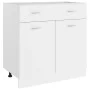 Küchenunterschrank aus weißem Holz, 80 x 46 x 81,5 cm von vidaXL, Küchenschränke - Ref: Foro24-801236, Preis: 95,84 €, Rabatt: %