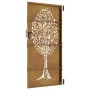 Puerta de jardín acero corten diseño árbol 85x175 cm