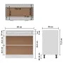 Küchenunterschrank aus weißem Holz, 80 x 46 x 81,5 cm von vidaXL, Küchenschränke - Ref: Foro24-801236, Preis: 95,84 €, Rabatt: %