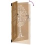 Puerta de jardín acero corten diseño árbol 85x175 cm