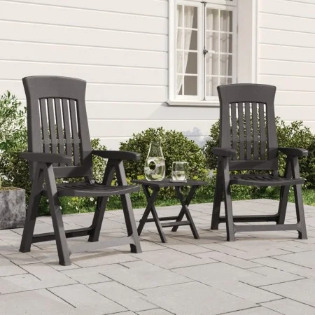 Liegende Gartenstühle 2 Einheiten PP anthrazitgrau von vidaXL, Gartenstühle - Ref: Foro24-364712, Preis: 148,90 €, Rabatt: %