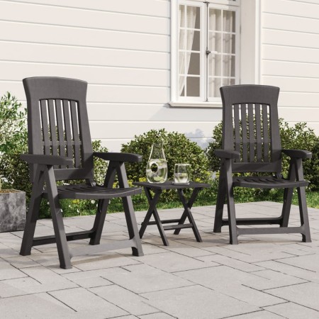 Liegende Gartenstühle 2 Einheiten PP anthrazitgrau von vidaXL, Gartenstühle - Ref: Foro24-364712, Preis: 145,76 €, Rabatt: %