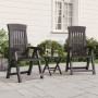 Liegende Gartenstühle 2 Einheiten PP anthrazitgrau von vidaXL, Gartenstühle - Ref: Foro24-364712, Preis: 145,76 €, Rabatt: %