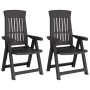 Reclining garden chairs 2 units PP anthracite gray by vidaXL, Garden chairs - Ref: Foro24-364712, Price: 145,76 €, Discount: %