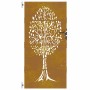 Puerta de jardín acero corten diseño árbol 85x200 cm