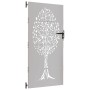 Puerta de jardín acero corten diseño árbol 85x200 cm