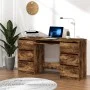 Schreibtisch aus geräuchertem Eichensperrholz, 140 x 50 x 77 cm von vidaXL, Schreibtische - Ref: Foro24-815438, Preis: 138,87...